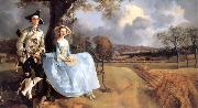 Thomas Gainsborough Portrait of Mr and Mrs Andrews oil painting